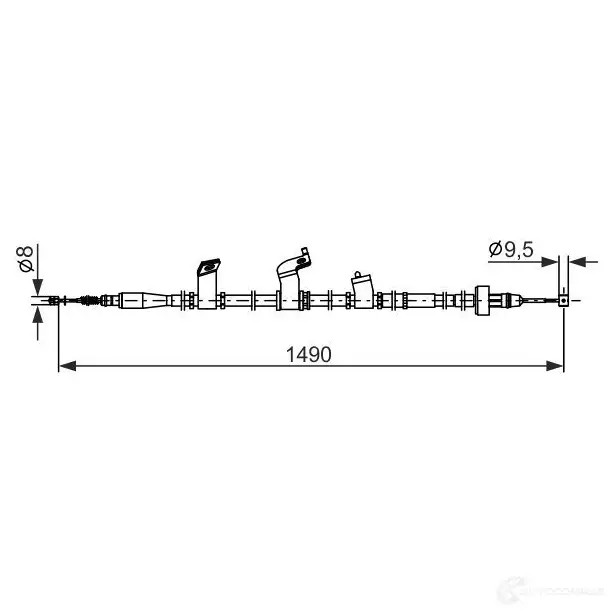 Трос ручника, стояночного тормоза BOSCH 1437241238 GD37 C3L 1987482844