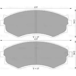 Тормозные колодки, дисковые, комплект Bosch 0 986 AB2 030 7342-D462 1193488069 2 1526