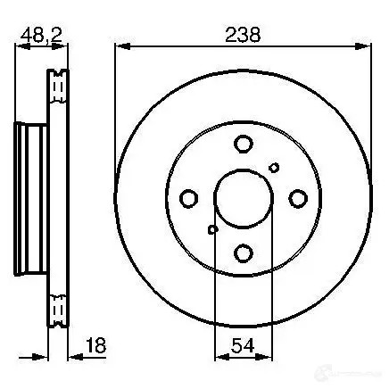 Тормозной диск BOSCH 0986478385 338883 BD 321 A1T4I