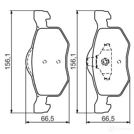 Тормозные колодки, комплект BOSCH 0986494361 342348 23787 7719D843