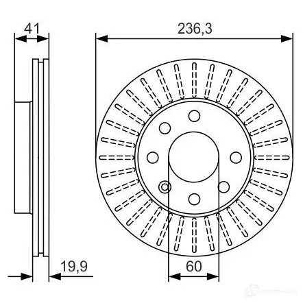 Тормозной диск BOSCH 340492 BD1796 0986479s98 E1 90R-02C0074/0963