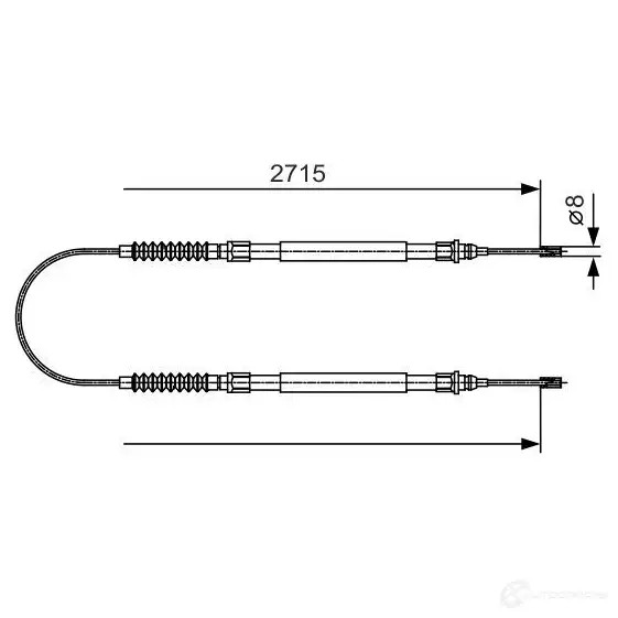 Трос ручника, стояночного тормоза BOSCH 7431B 355073 1987482003 B C897