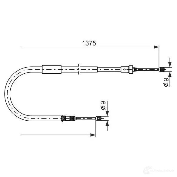 Трос ручника, стояночного тормоза BOSCH 354052 1987477967 BC8 01 VMS1JEM