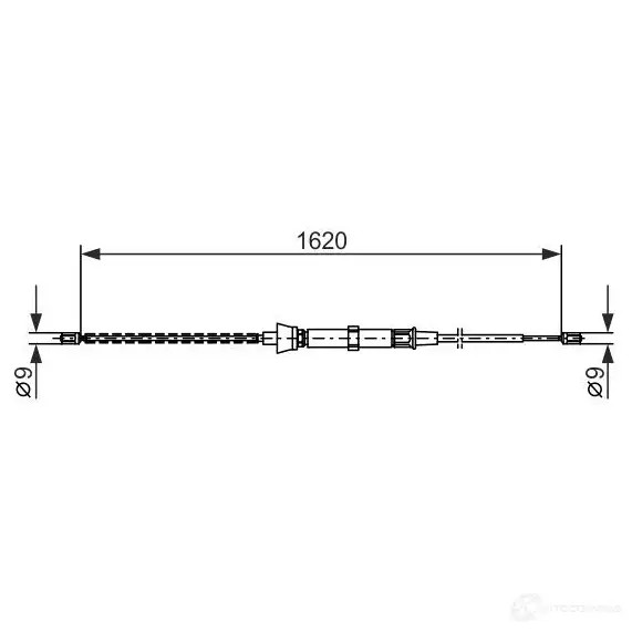 Трос ручника, стояночного тормоза BOSCH SHDXG08 353800 BC5 46 1987477684