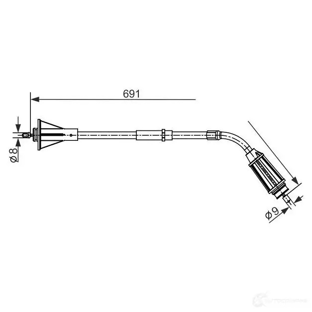 Трос ручника, стояночного тормоза BOSCH 355564 BC2 555 1987482555 5CC5W9S