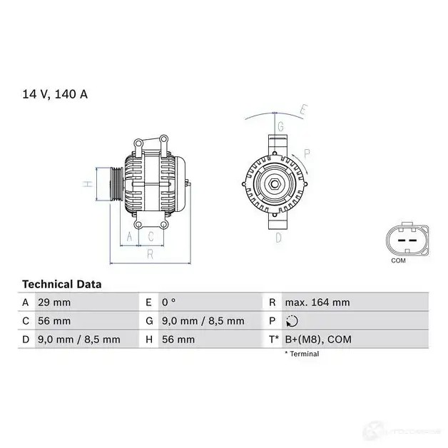 Генератор BOSCH 0986081370 81 37 333367 HLKS76Q