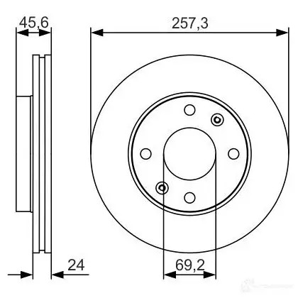 Тормозной диск BOSCH 0986479s03 BD1899 340409 E1 90R-02C0448/1351