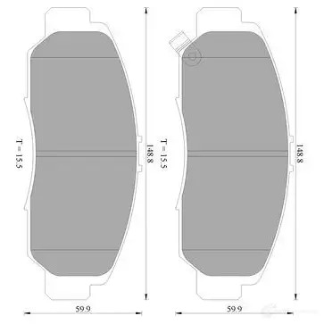 Тормозные колодки, комплект BOSCH 237 29 0986ab2387 BP2387 1193488719