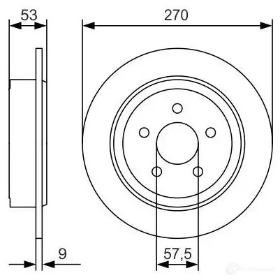 Тормозной диск BOSCH BD 2139 0986479a79 340208 E1 90 R - 02C0357/0208