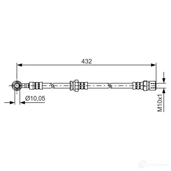 Тормозной шланг BOSCH BH127 1 1987481383 TN9TNF 354482