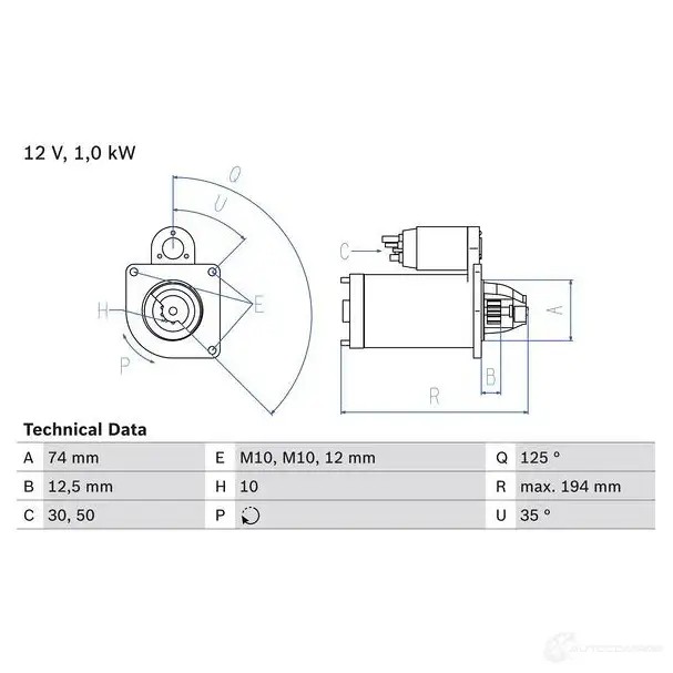 Стартер BOSCH 0986018711 331436 18 71 OLRH3