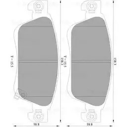 Тормозные колодки, дисковые, комплект Bosch BP2300 1193488511 8404 -D1287 0 986 AB2 300