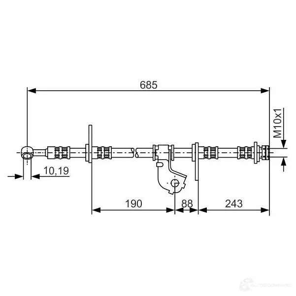 Тормозной шланг BOSCH 353122 413JUY B H428 1987476735