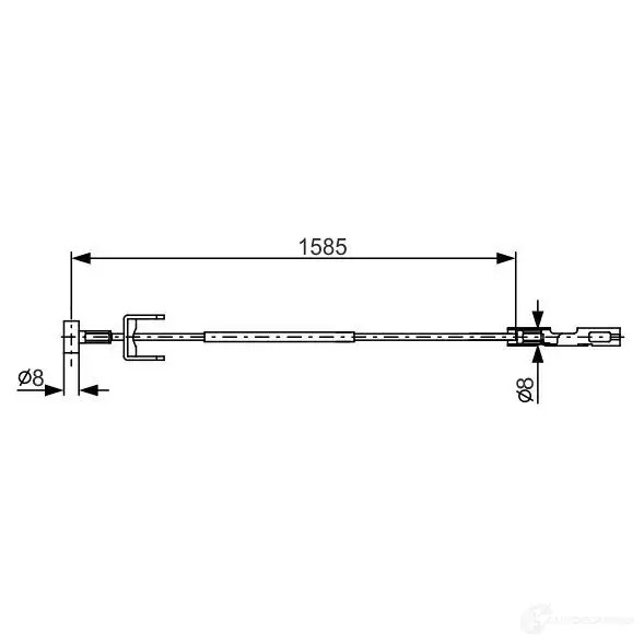 Трос ручника, стояночного тормоза BOSCH 1987482145 355215 BC 1039 DT045