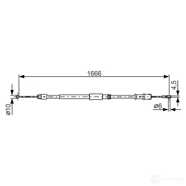 Трос ручника, стояночного тормоза BOSCH R2QI7 BC 926 355102 1987482032