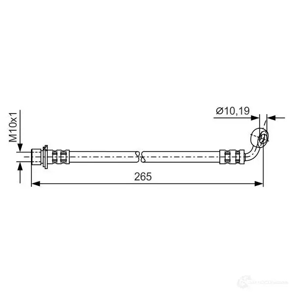 Тормозной шланг BOSCH 1987481128 H2027 354245 BH 1020