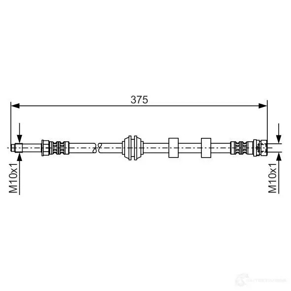 Тормозной шланг BOSCH 353025 NP8TR B H319 1987476626