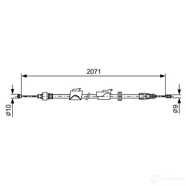 Трос ручника, стояночного тормоза BOSCH BC22 42 FNDX4U 1987482242 355308