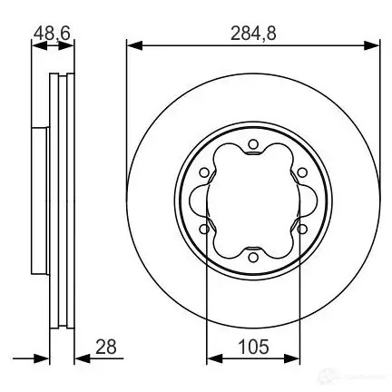 Тормозной диск BOSCH BD 1762 340340 H42FS 0986479r27