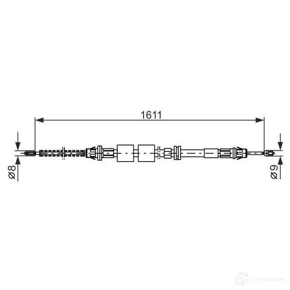 Трос ручника, стояночного тормоза BOSCH 1987477521 B C383 86JNV 353649