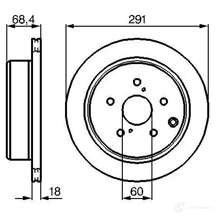 Тормозной диск BOSCH 338924 BTA8J 0986478443 BD37 4