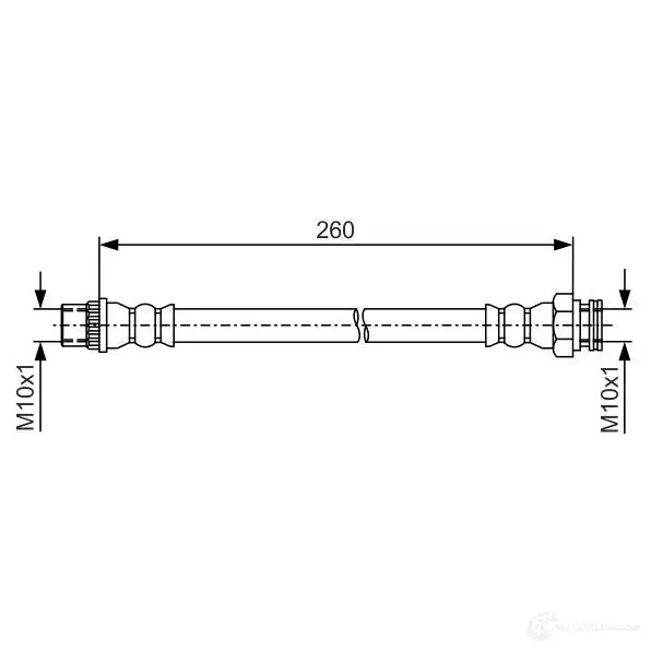 Тормозной шланг BOSCH 1987481996 BH188 8 1193508828 9OVCUXR