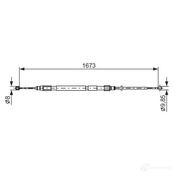Трос ручника, стояночного тормоза BOSCH 1987477947 BC 781 354032 1ARBQ