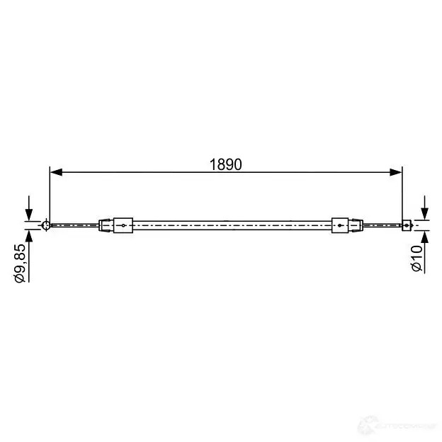 Трос ручника, стояночного тормоза BOSCH 355480 V90F3KP BC244 4 1987482444