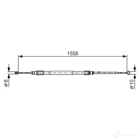Трос ручника, стояночного тормоза BOSCH 355418 BC 1252 1987482368 H8U9OQC