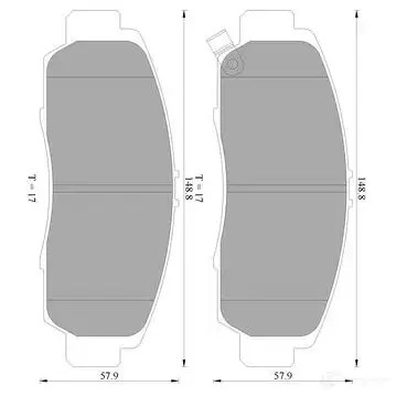 Тормозные колодки, комплект BOSCH 0986ab2381 BP2381 7656 -D787 1193488693