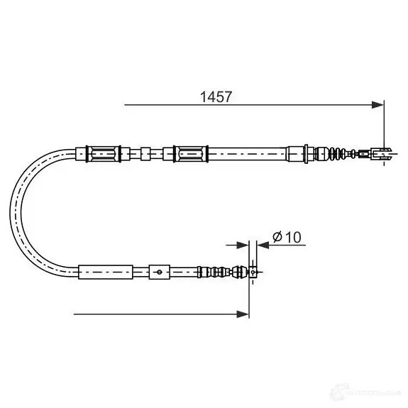 Трос ручника, стояночного тормоза BOSCH 1437241240 XLL TO 1987482900