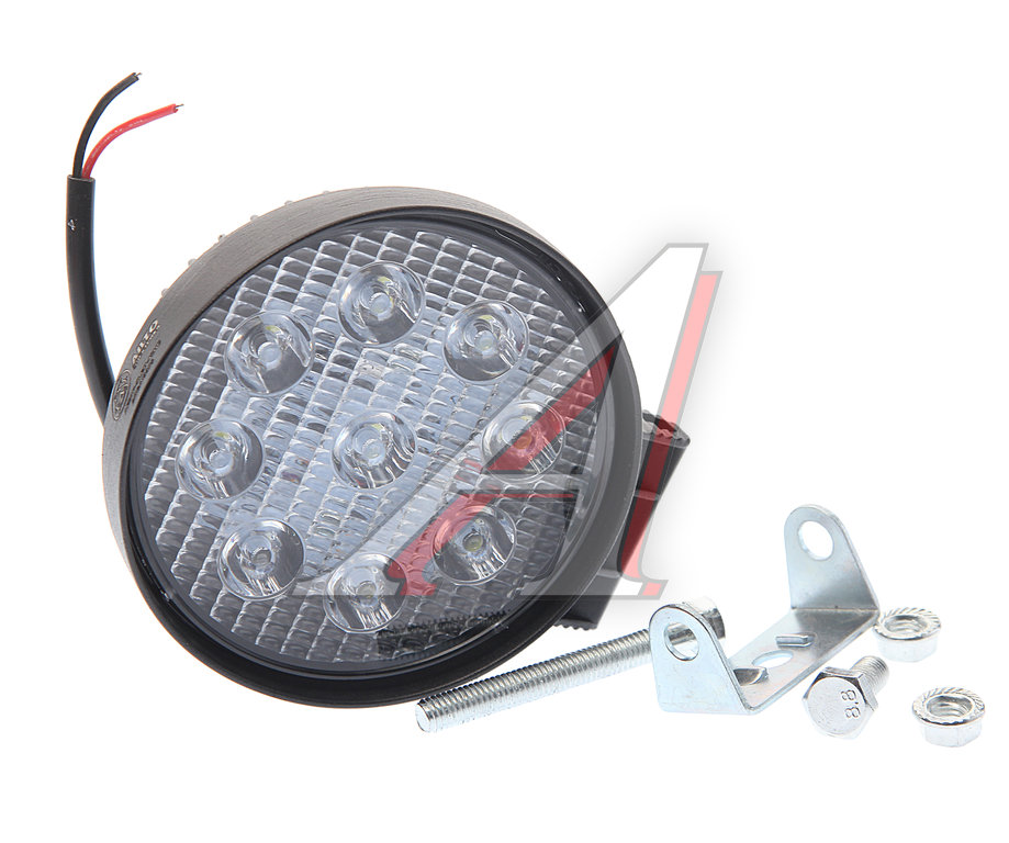 Фара рабочего света круглая 115х142x42мм 27W 9LED (направленный свет) AVTOELECTRICA