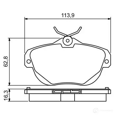 Тормозные колодки, комплект BOSCH 24462 342231 BP1306 0986494243