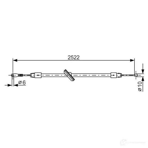 Трос ручника, стояночного тормоза BOSCH 355099 BC9 23 1987482029 JHCAQ8Q