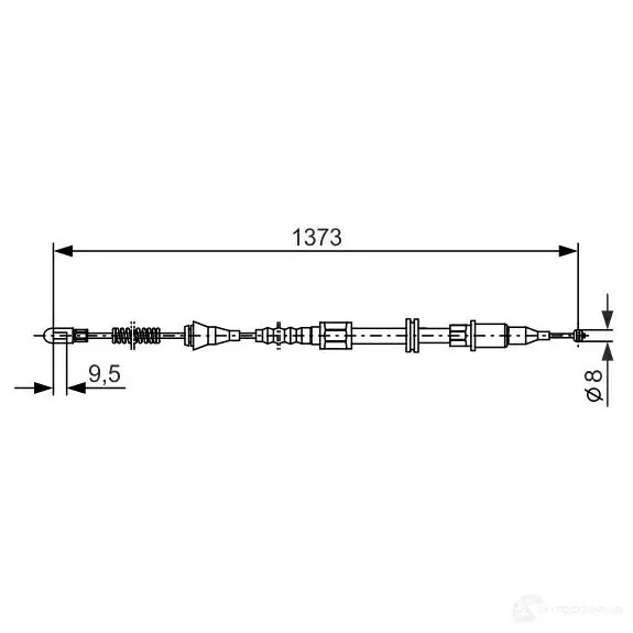 Трос ручника, стояночного тормоза BOSCH 353512 B C217 4DL8PI 1987477309