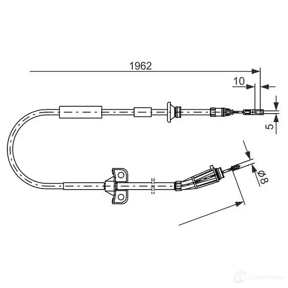 Трос ручника, стояночного тормоза BOSCH 354027 B C775 H9AXF 1987477941