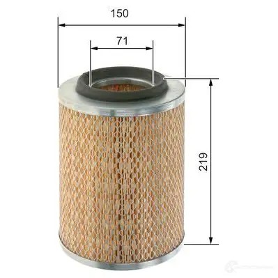 Воздушный фильтр BOSCH RZ0JI 1457433702 349335 S 3702