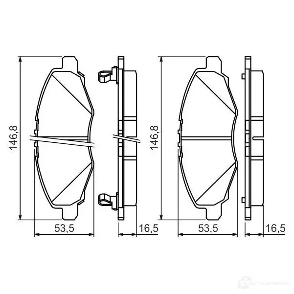 Колодки тормозные BOSCH BP1216 24523 0986494326 342313