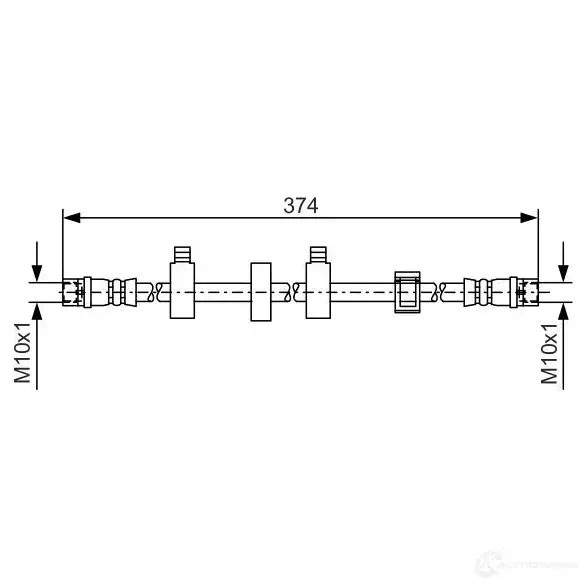 Тормозной шланг BOSCH 354635 1H4LC0P 1987481539 B H1423
