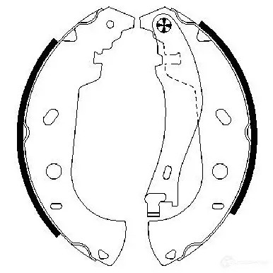 Барабанные тормозные колодки, комплект BOSCH 0986487559 B S808 B133W 341635