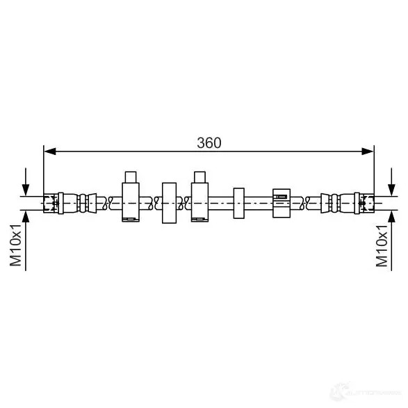 Тормозной шланг BOSCH MKL2C3S 1987481540 BH1 424 354636