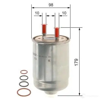 Топливный фильтр BOSCH N 2234 1424503100 f026402234 DZ0B1I2