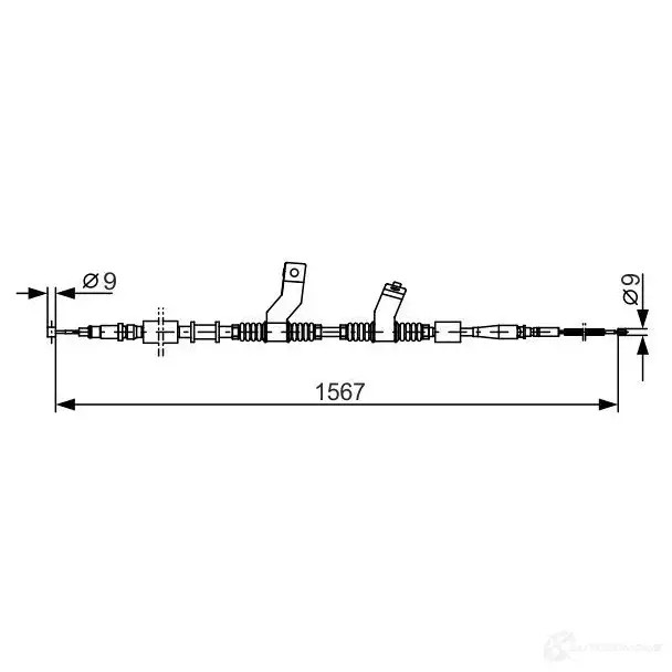 Трос ручника, стояночного тормоза BOSCH 355405 BC1 238 1987482354 WCKJRB