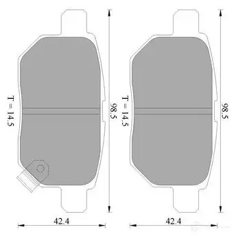 Тормозные колодки, комплект BOSCH 0986ab2269 8463-D1354 1193488425 246 10