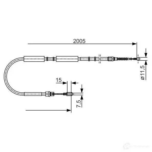 Трос ручника, стояночного тормоза BOSCH 354009 BC 703 7NN73 1987477923