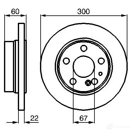 Тормозной диск BOSCH 339021 BD 488 E9Q4N0H 0986478566