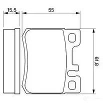 Тормозные колодки, комплект BOSCH 336167 7496D620 2130 1 0986424358