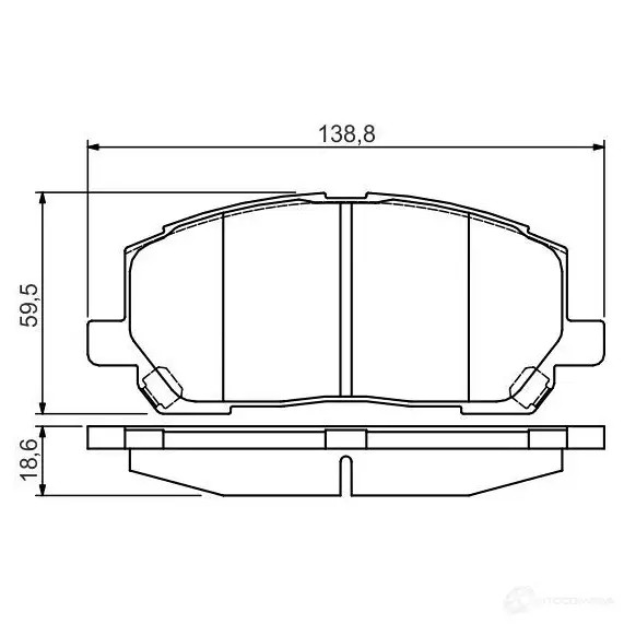 Тормозные колодки, комплект BOSCH 0986495126 23703 342691 BP1509