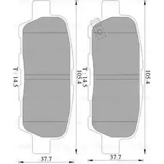 Тормозные колодки, дисковые, комплект Bosch 21181664 0 986 AB3 076 23 871 7784-D905