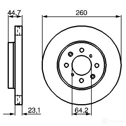 Тормозной диск BOSCH BD 1093 A8CNPGR 0986479226 339486